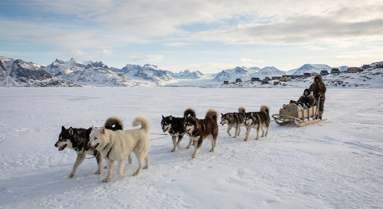 På hundeslæde gennem Grønland