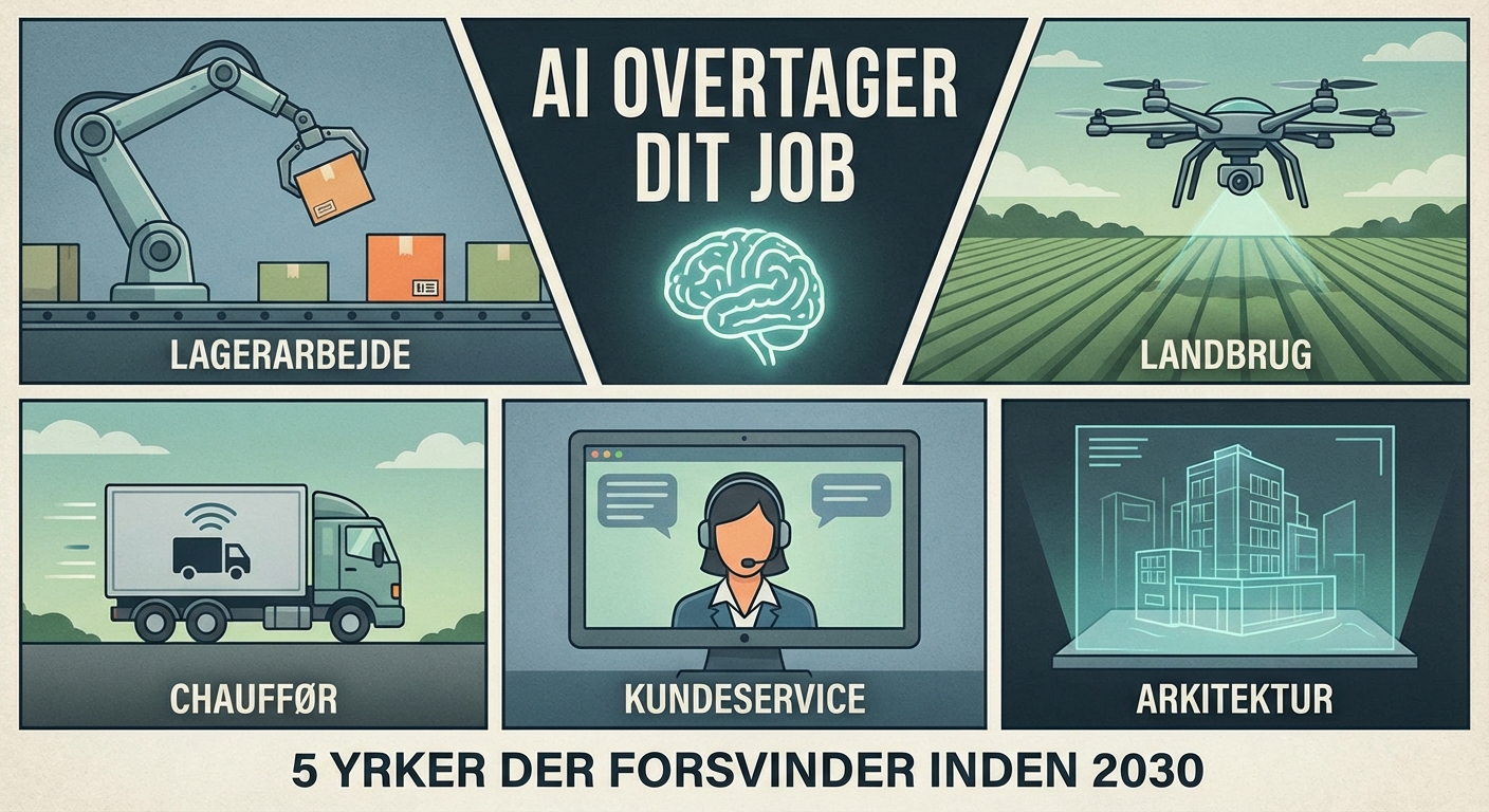 AI overtager dit job: 5 yrker der forsvinder inden 2030 - Illustration 1